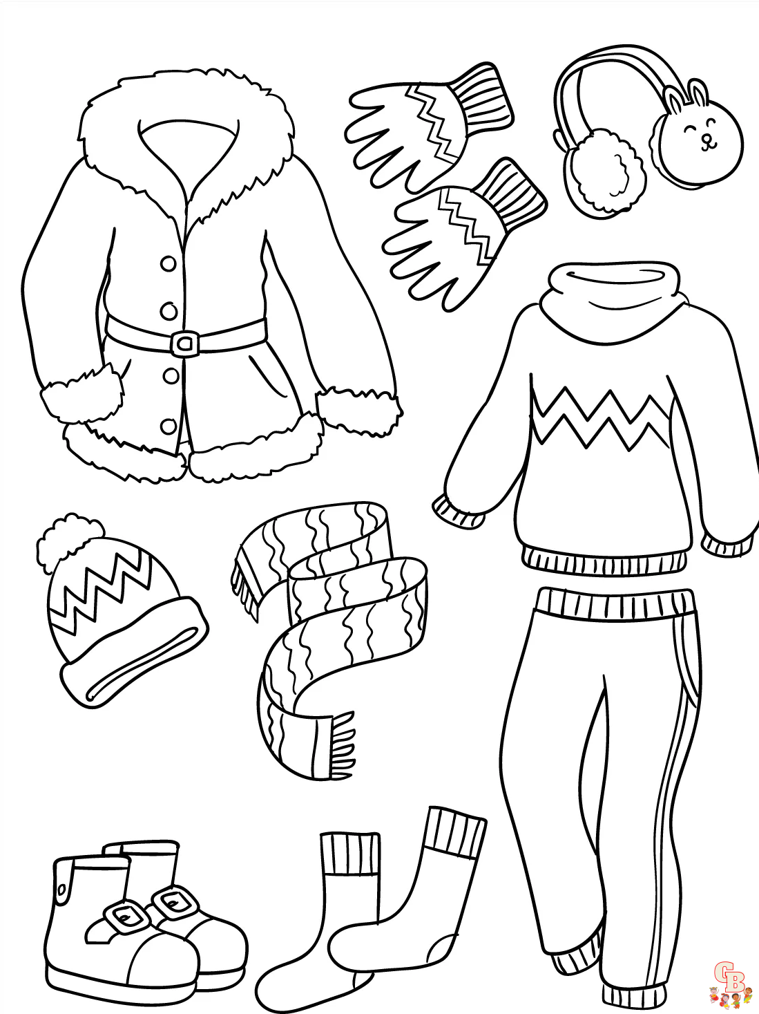 Clothes Coloring Pages 1