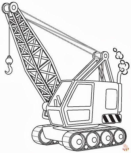 Crane coloring pages 3