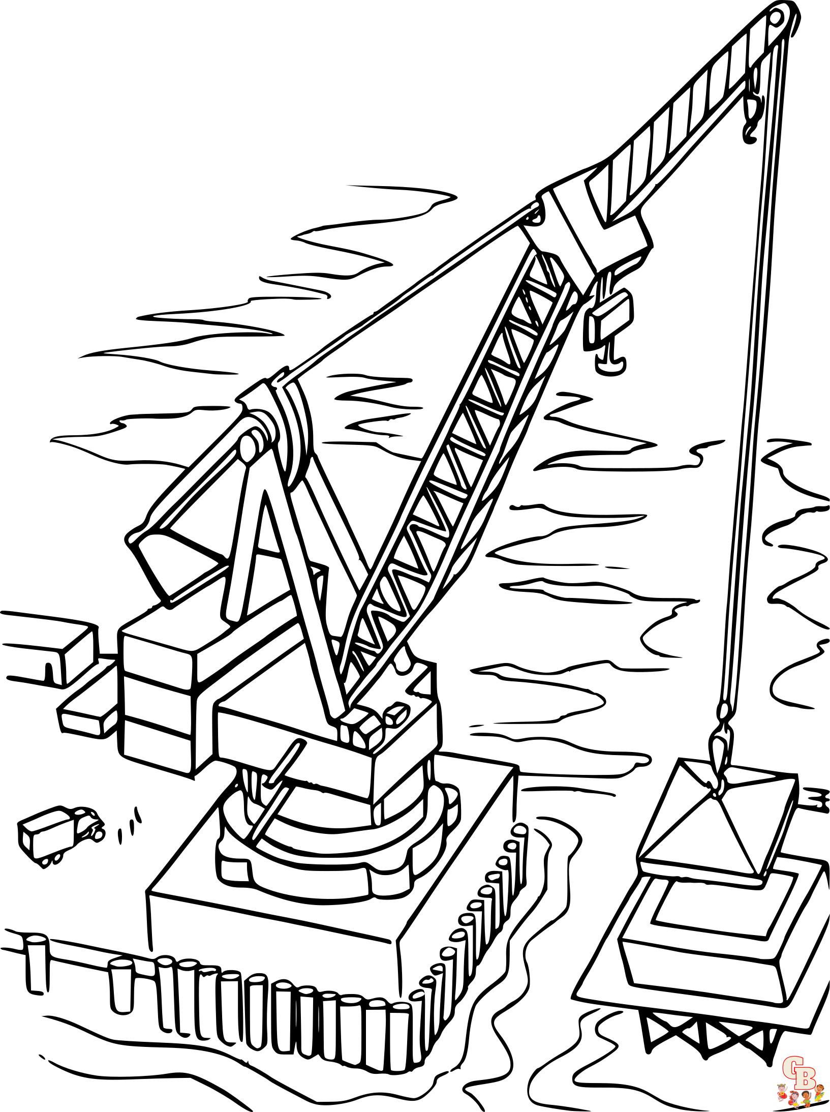 Crane coloring pages 4