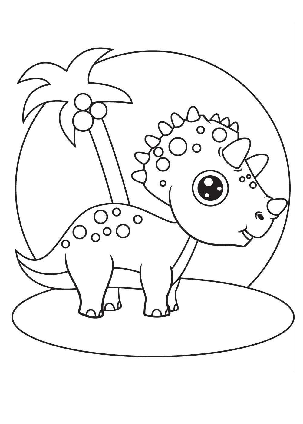 Cute DinoSaur coloring pages 12