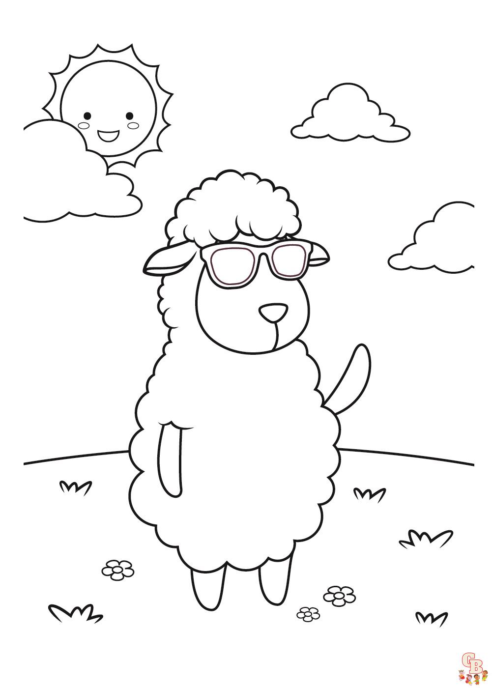 Cute Lamb Coloring Pages 5