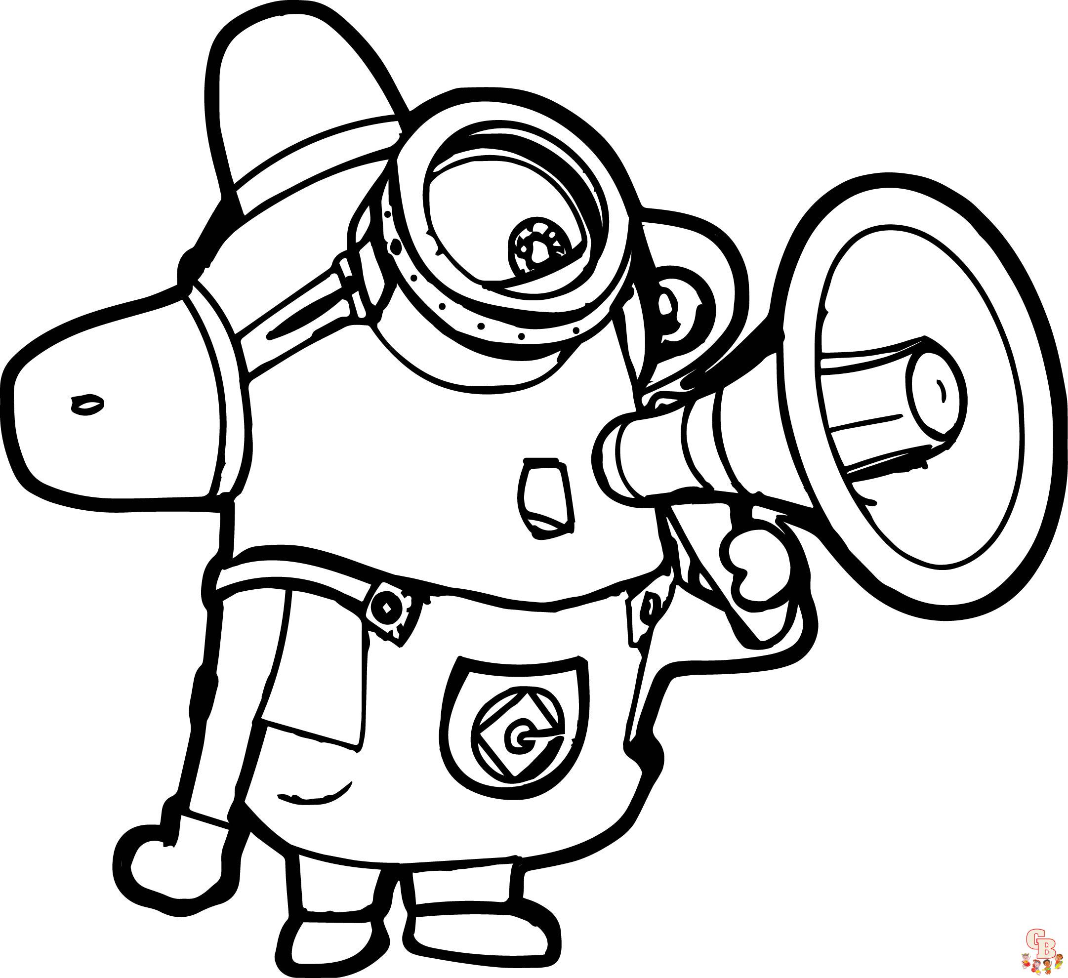 Cute Minions Coloring Pages 1