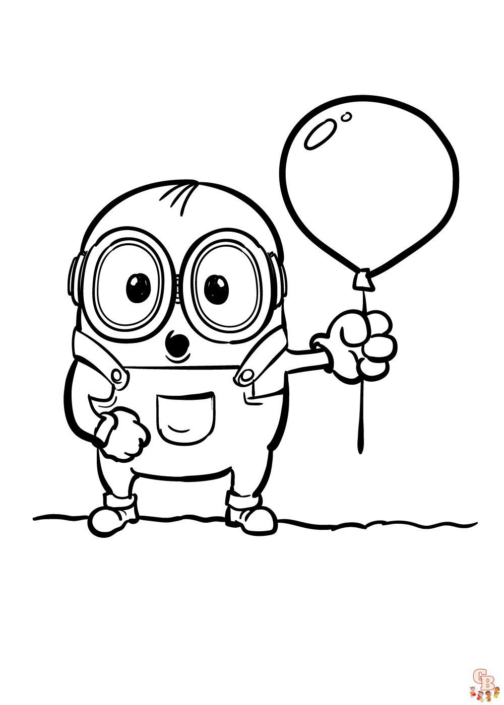 Cute Minions Coloring Pages 2