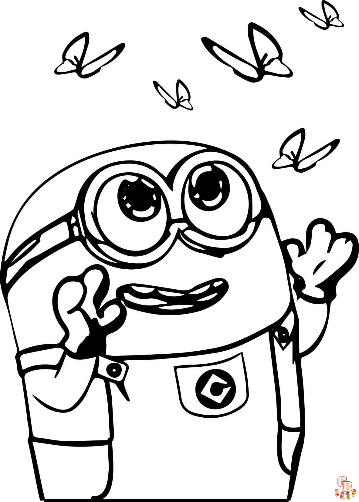 Cute Minions Coloring Pages 4