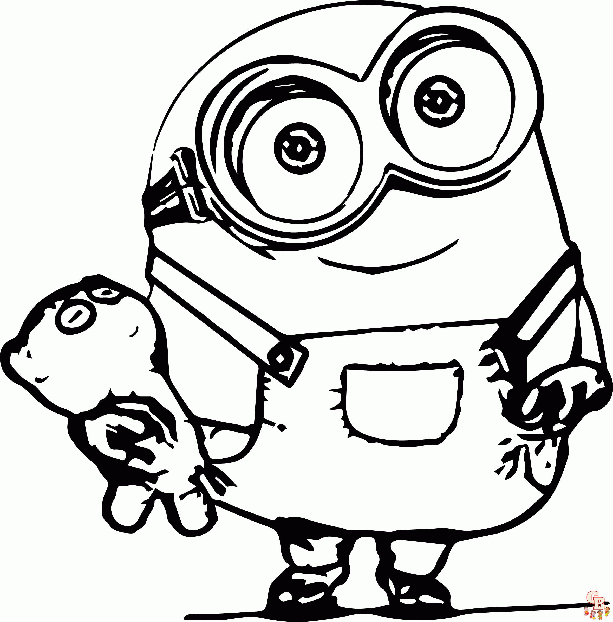 Cute Minions Coloring Pages