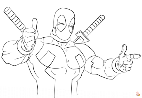 Deadpool Coloring Pages 2