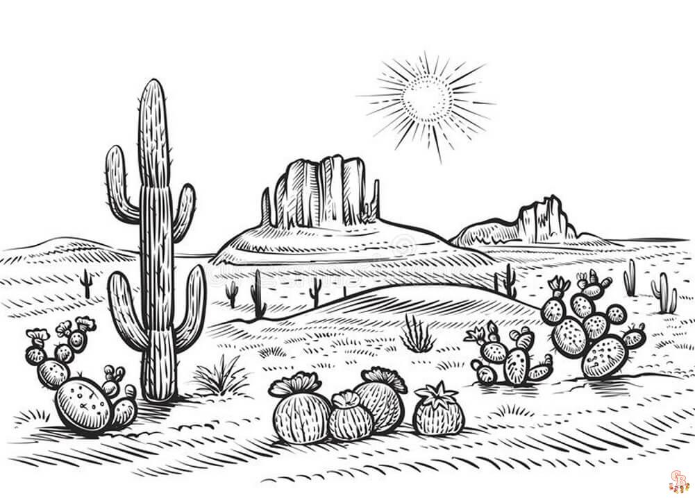 Desert Coloring Pages 1