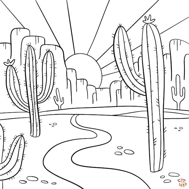 Desert Coloring Pages 6