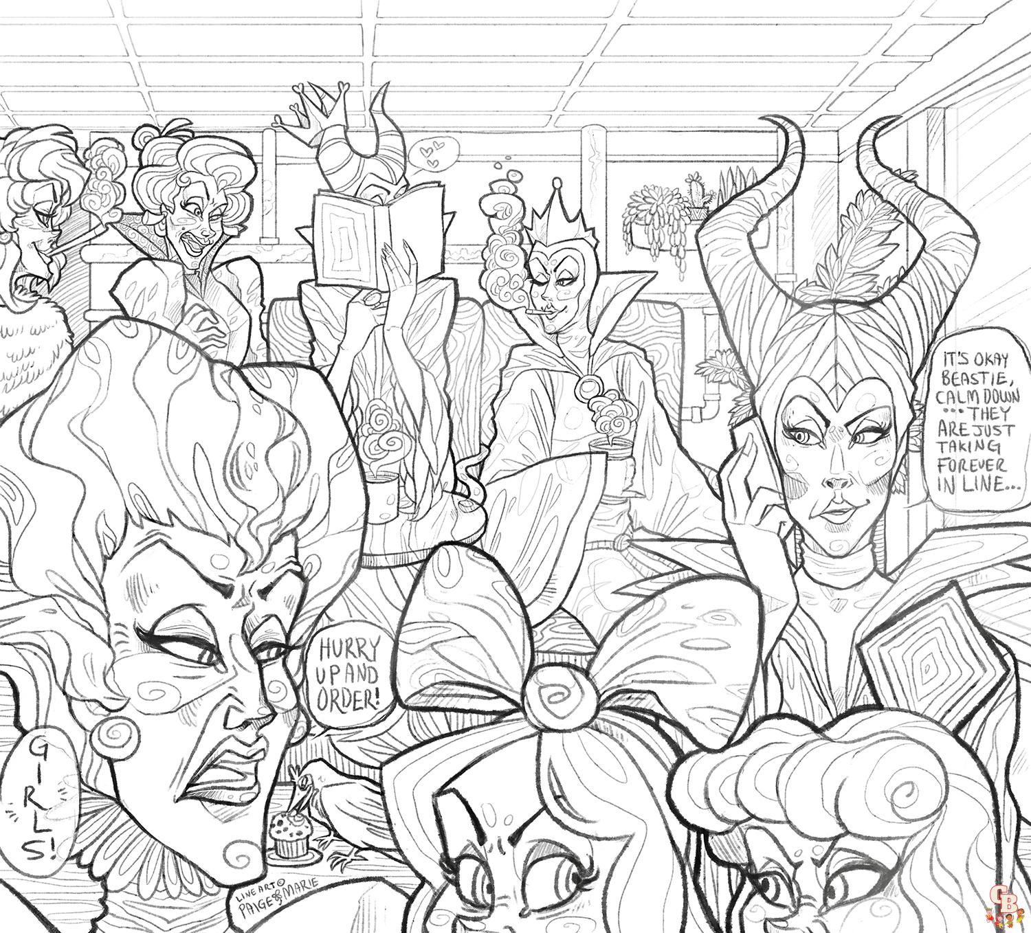 Disney Villains Coloring Pages 2