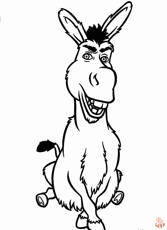 Donkey Coloring Pages 1