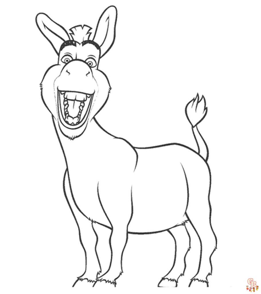 Donkey Coloring Pages 2