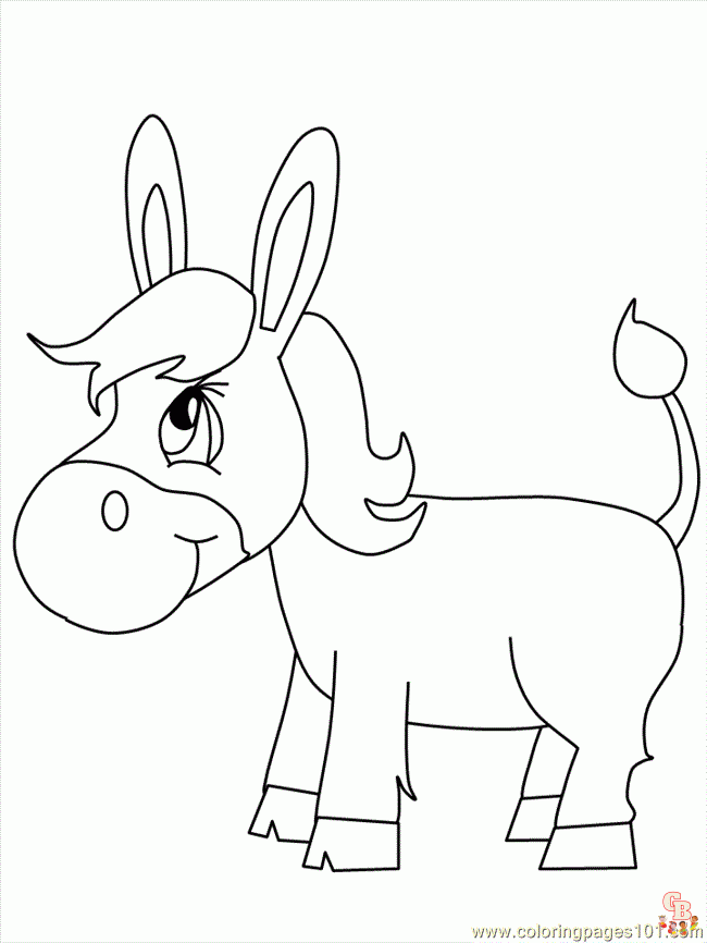 Donkey Coloring Pages 3