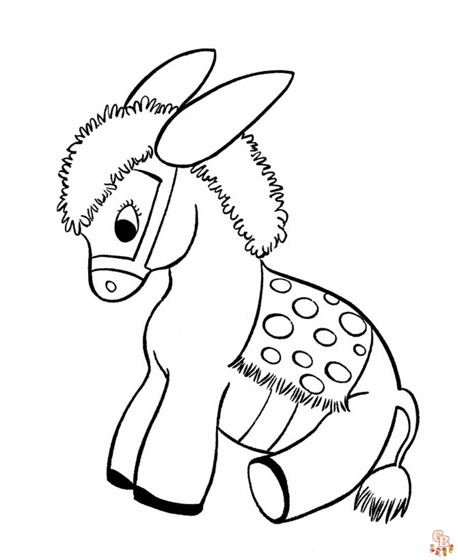 Donkey Coloring Pages 4