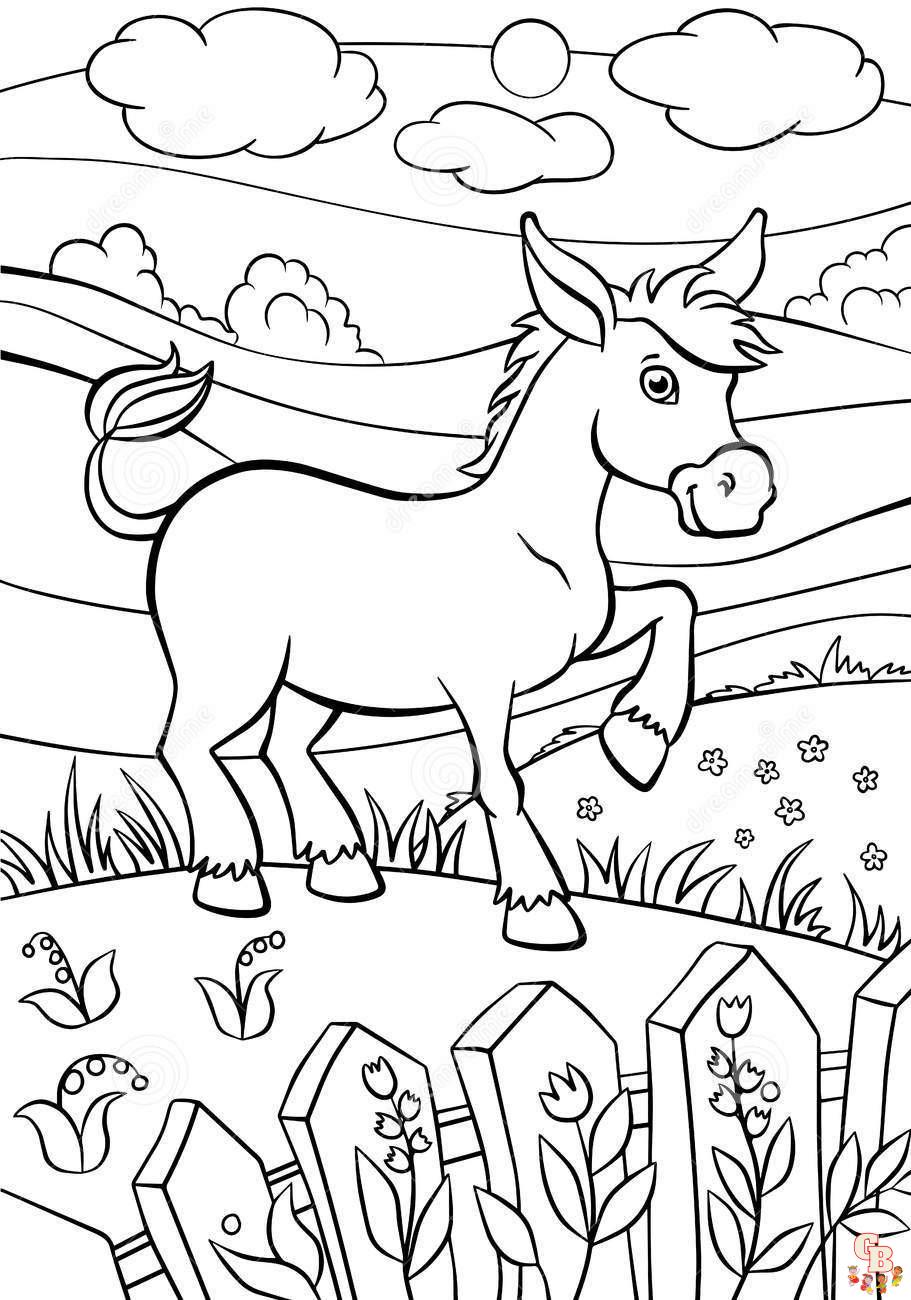 Donkey Coloring Pages 5