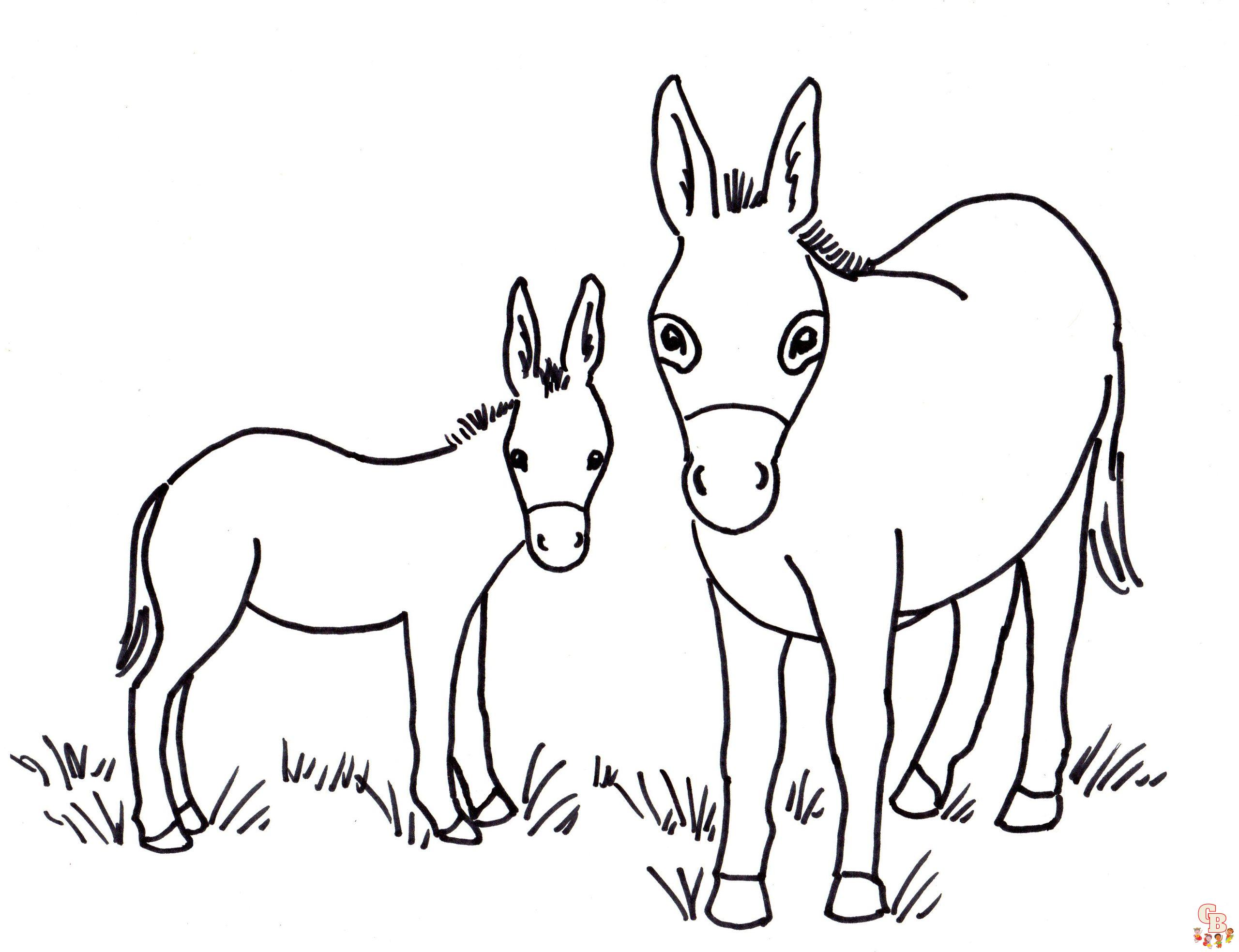 Donkey Coloring Pages 6