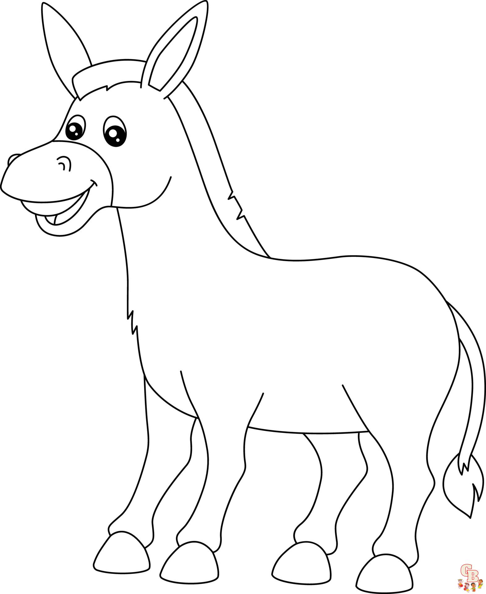 Donkey Coloring Pages 7