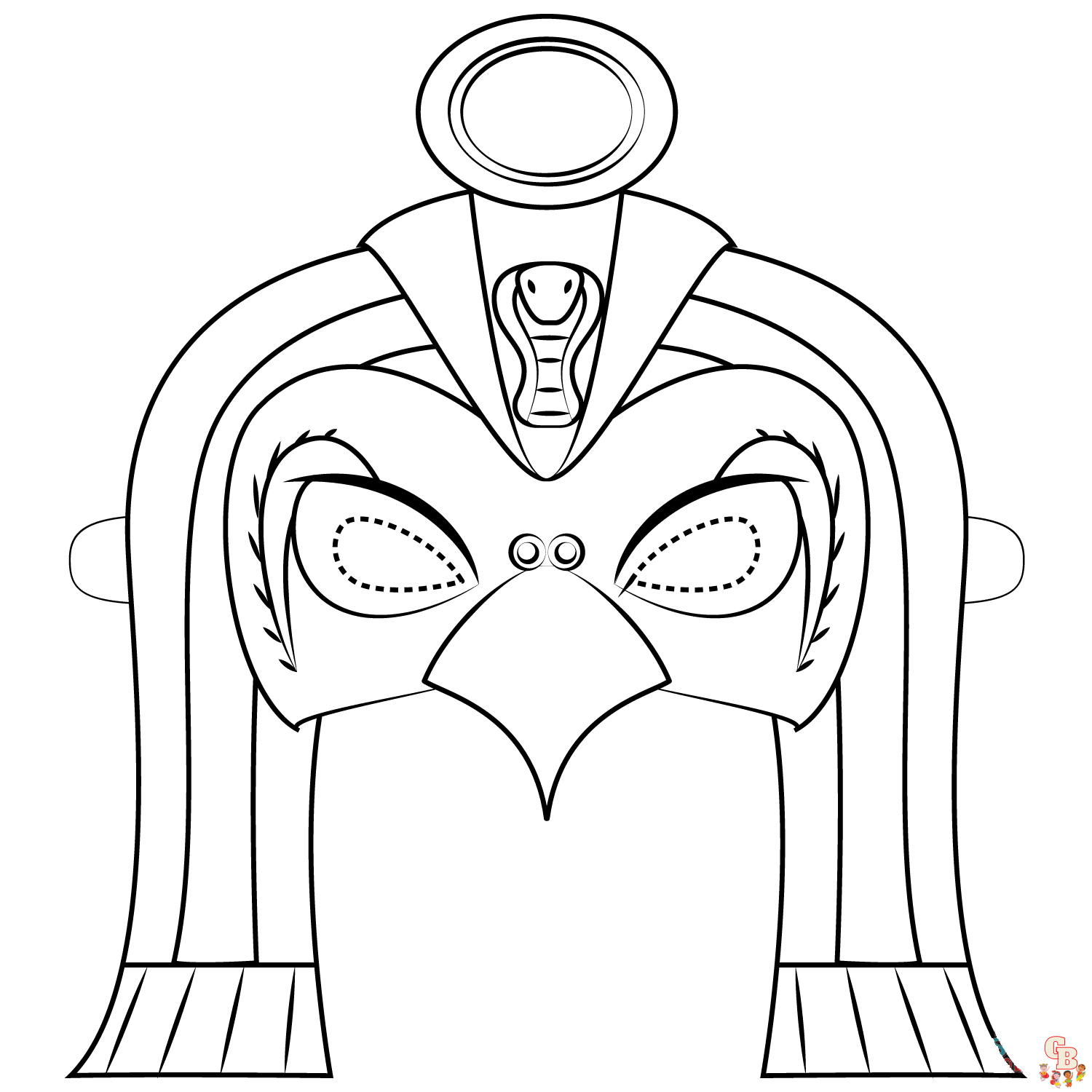 Egyptian Masks coloring pages 3