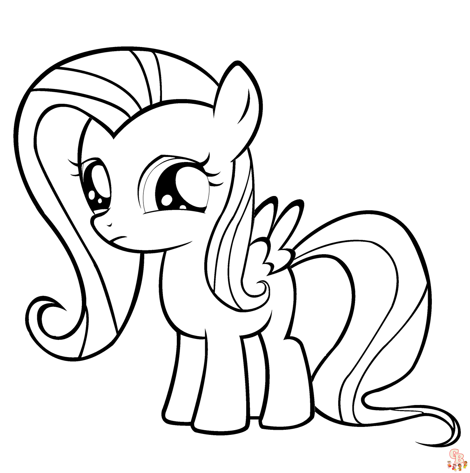 Fluttershy Coloring Pages 1