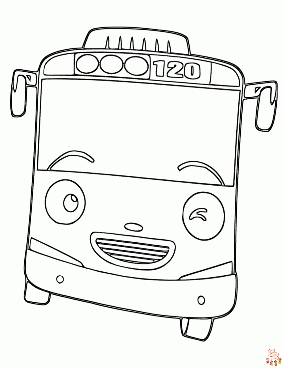 Frank Tayo the Little Bus Coloring Pages 2