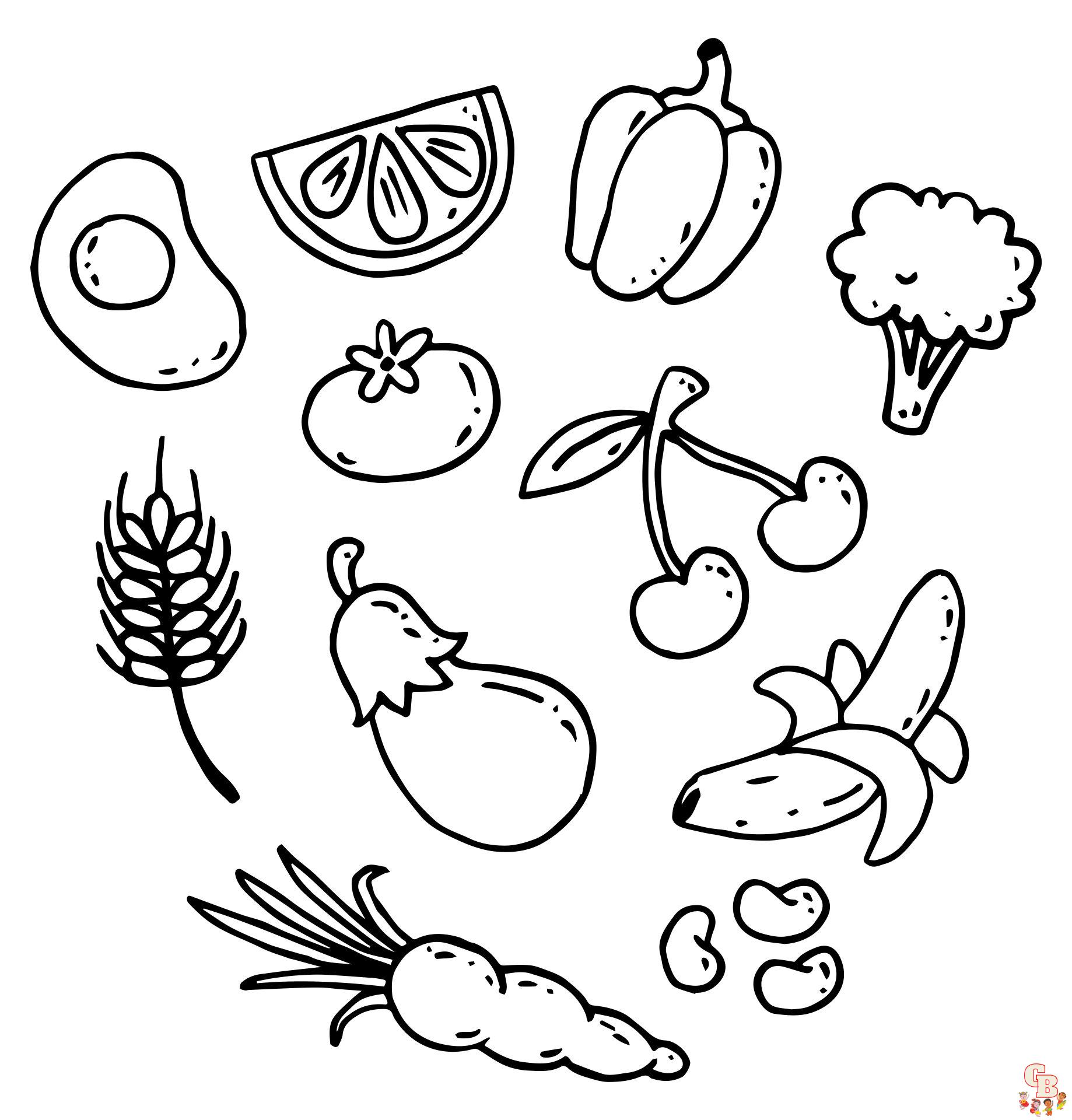 Fruit and Vegetable Coloring Pages 9