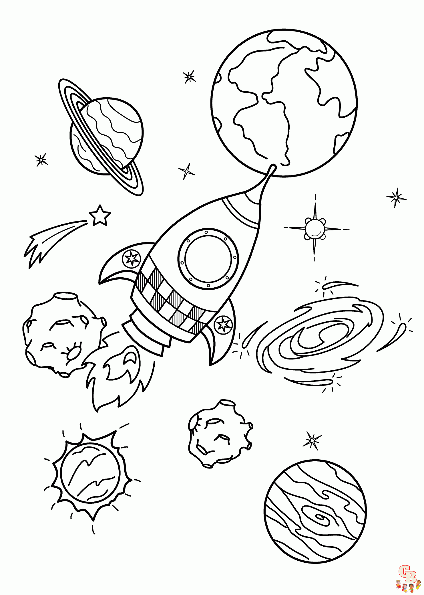 Galaxy Coloring Pages 2