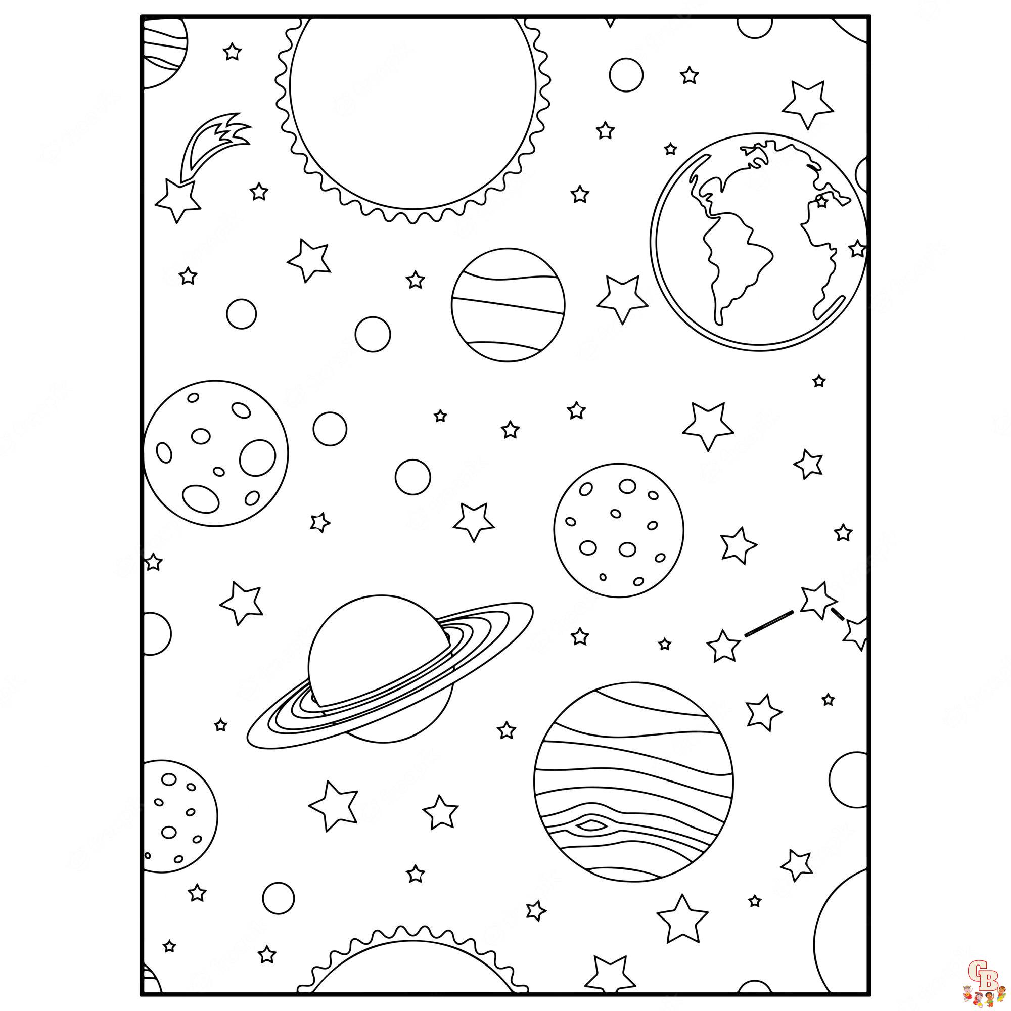 Galaxy Coloring Pages 7