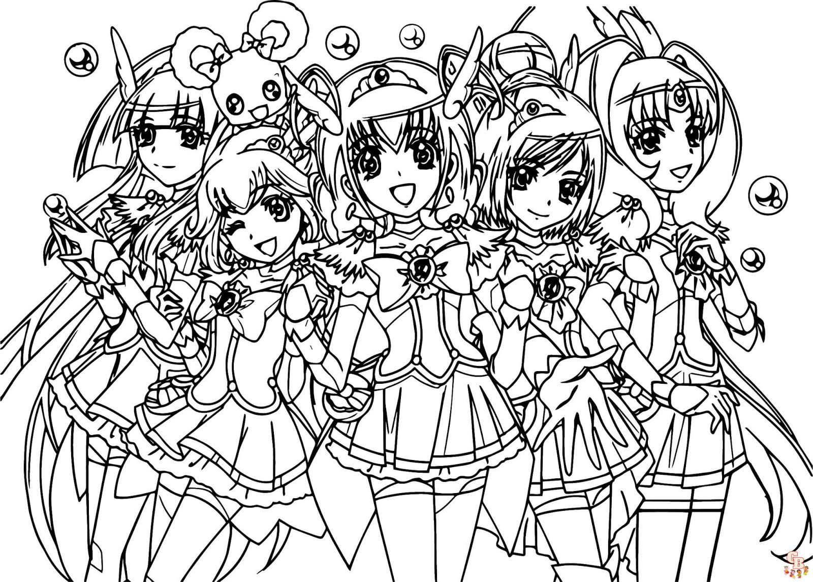 Glitter Force Coloring Pages 1