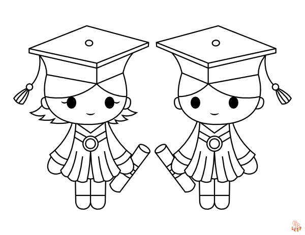 Graduation Coloring Pages 1