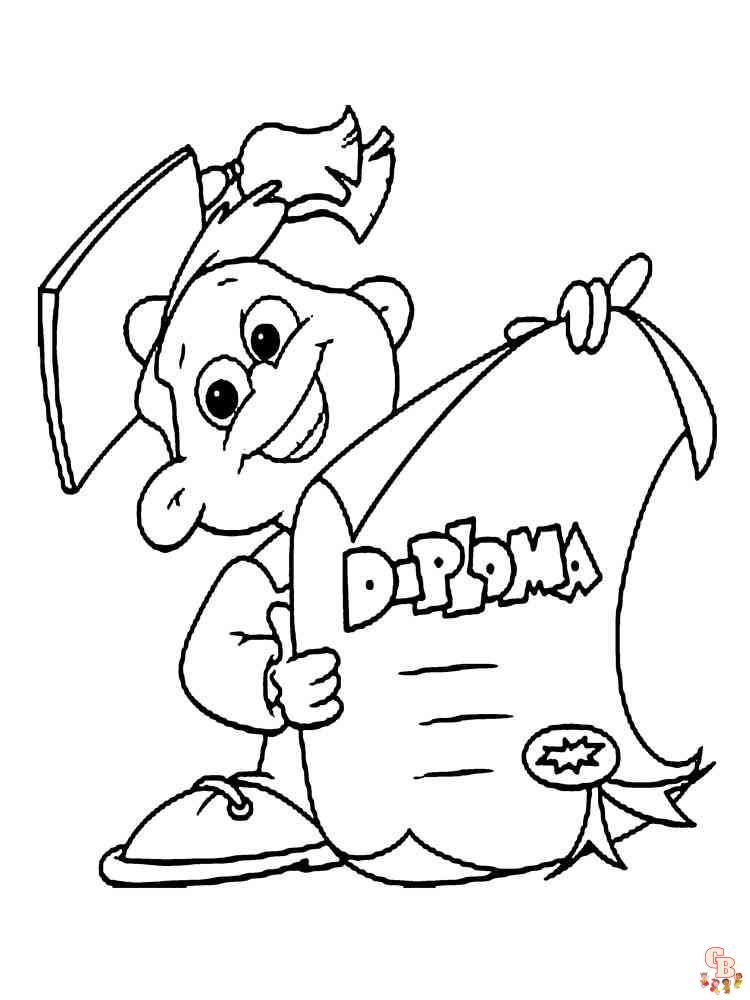 Graduation Coloring Pages 3