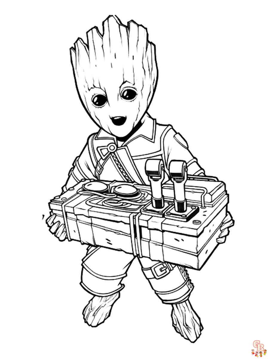 Groot Coloring Pages 1