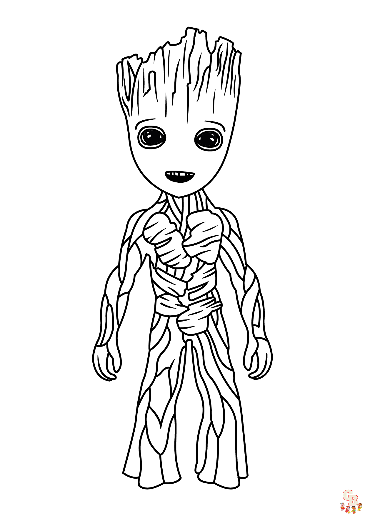 Groot Coloring Pages 1