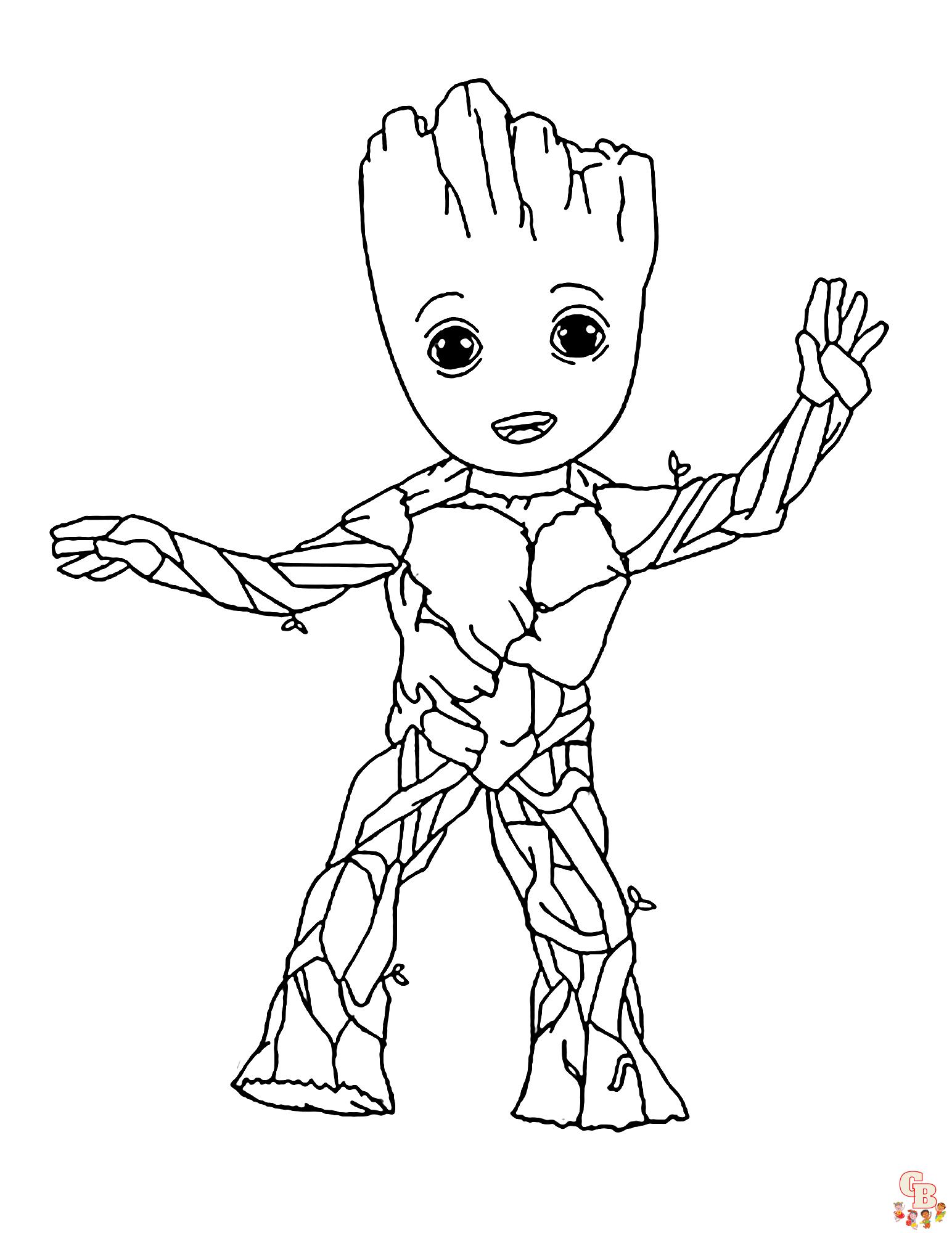 Groot Coloring Pages 3