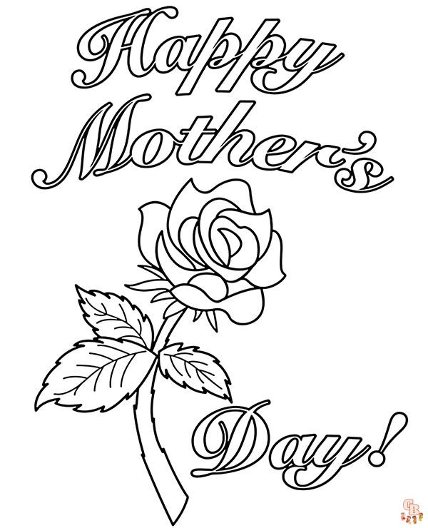 Happy Mothers Coloring Pages 5