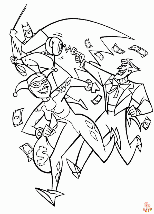 Harley Quinn Coloring Pages 1