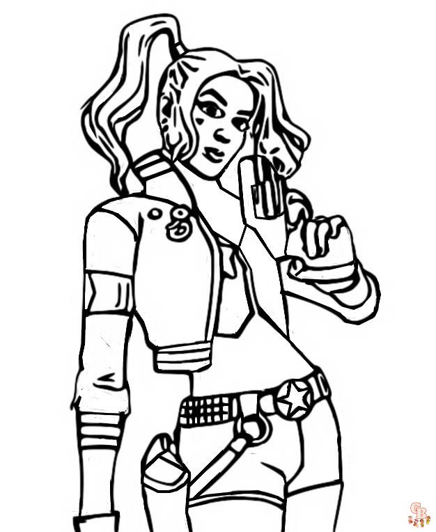 Harley Quinn Coloring Pages 1