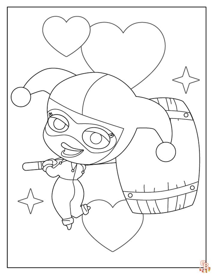 Harley Quinn Coloring Pages 3