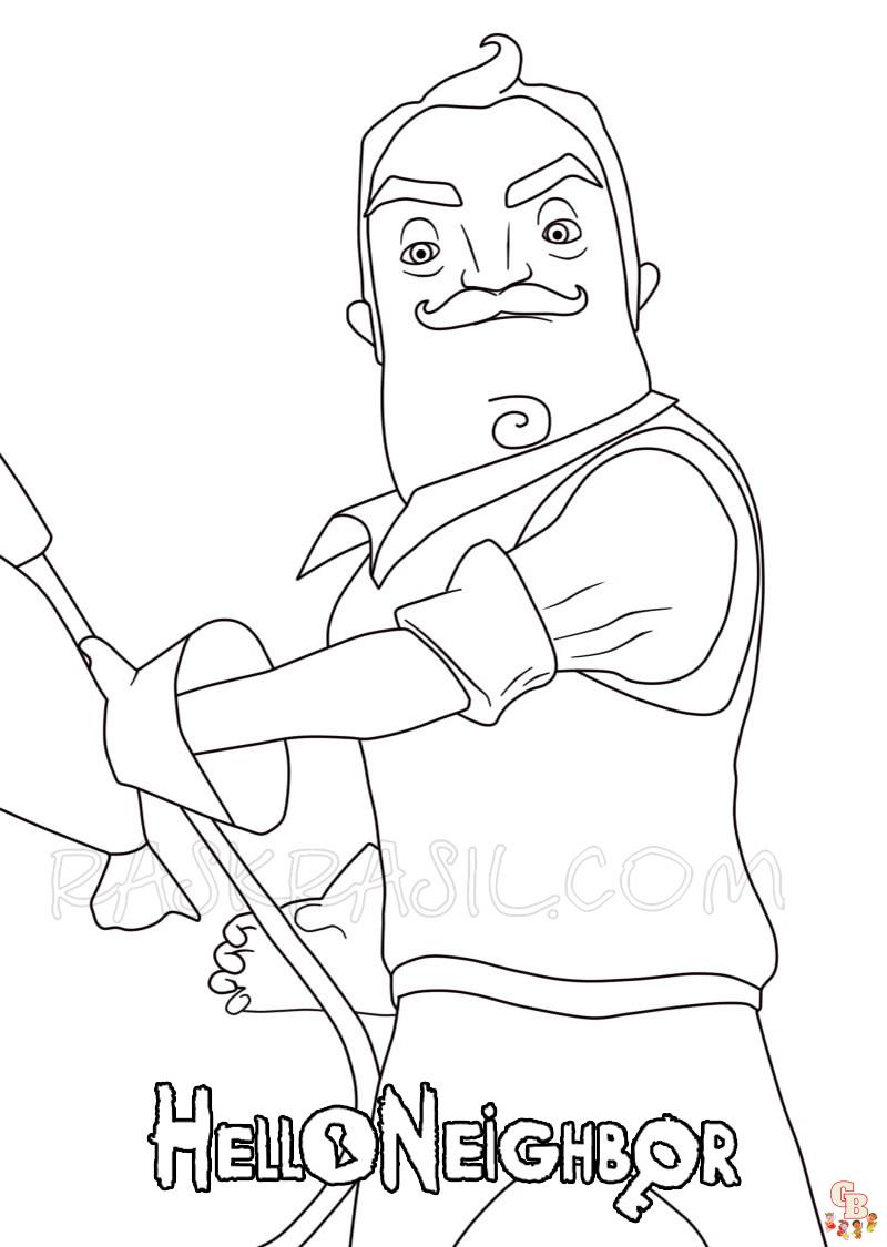 Hello Neighbor Coloring Pages 10