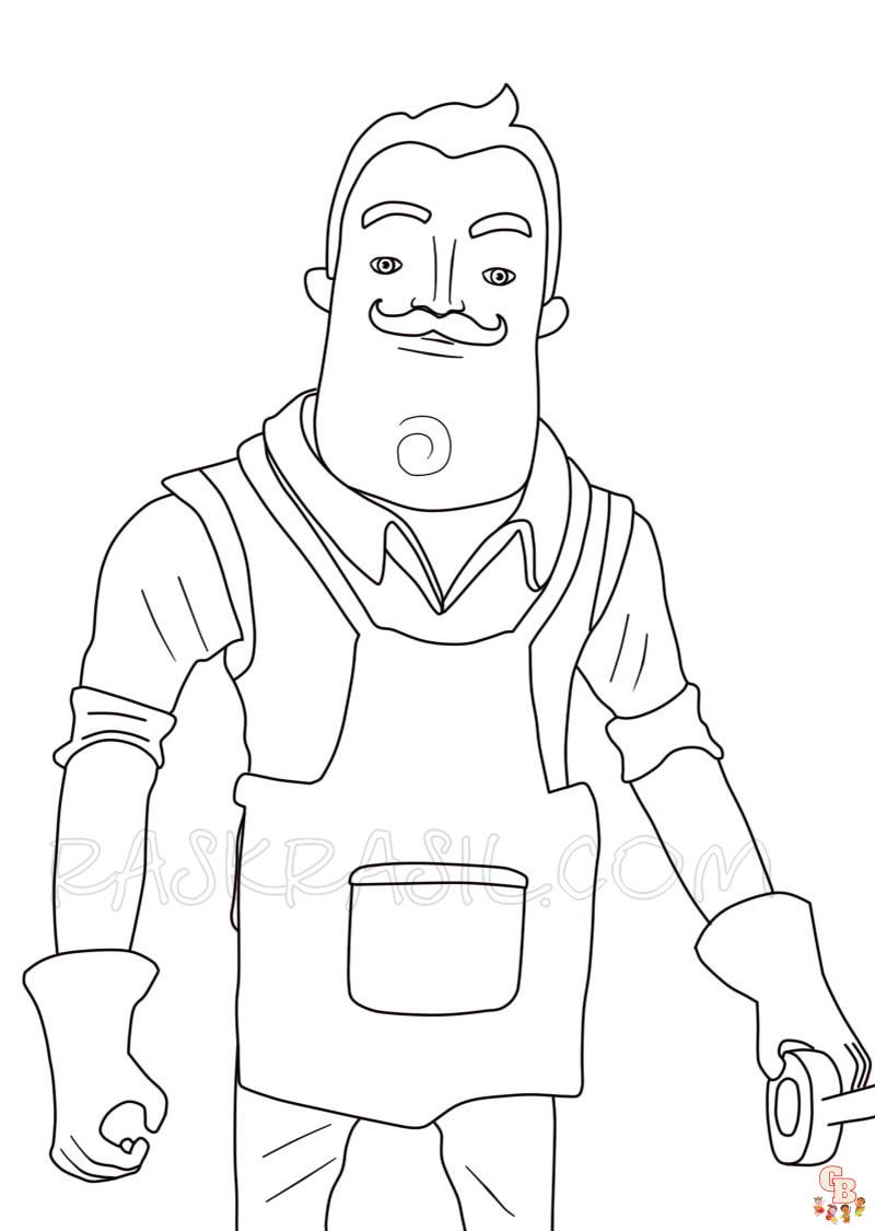 Hello Neighbor Coloring Pages 11