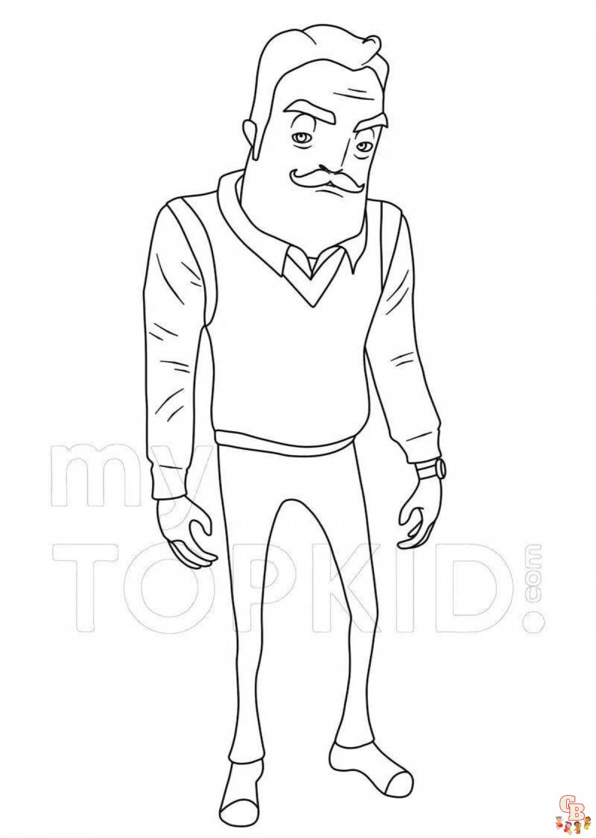 Hello Neighbor Coloring Pages 2