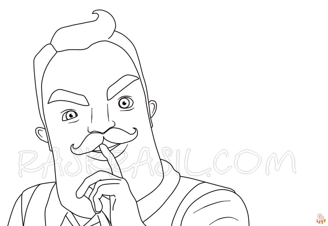 Hello Neighbor Coloring Pages 3