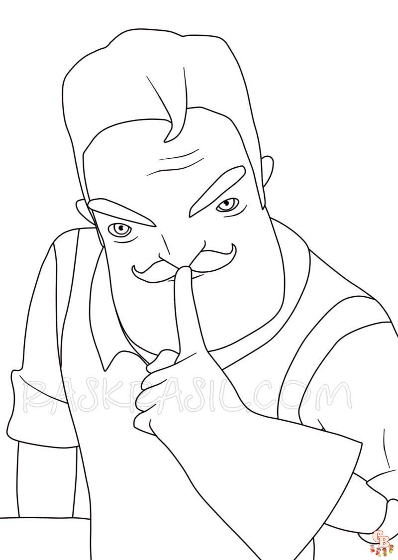 Hello Neighbor Coloring Pages 4