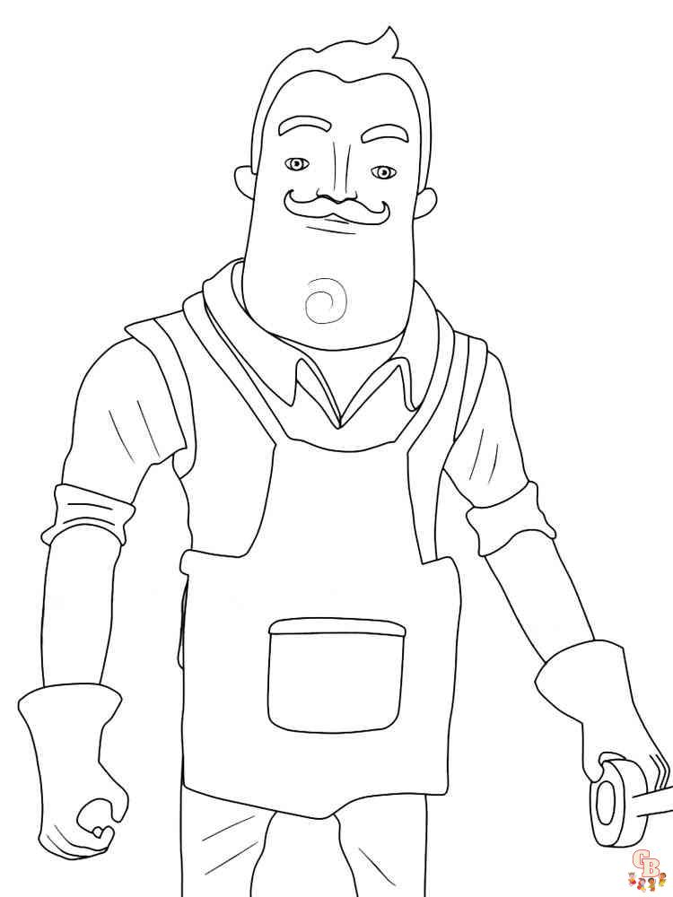 Hello Neighbor Coloring Pages 6