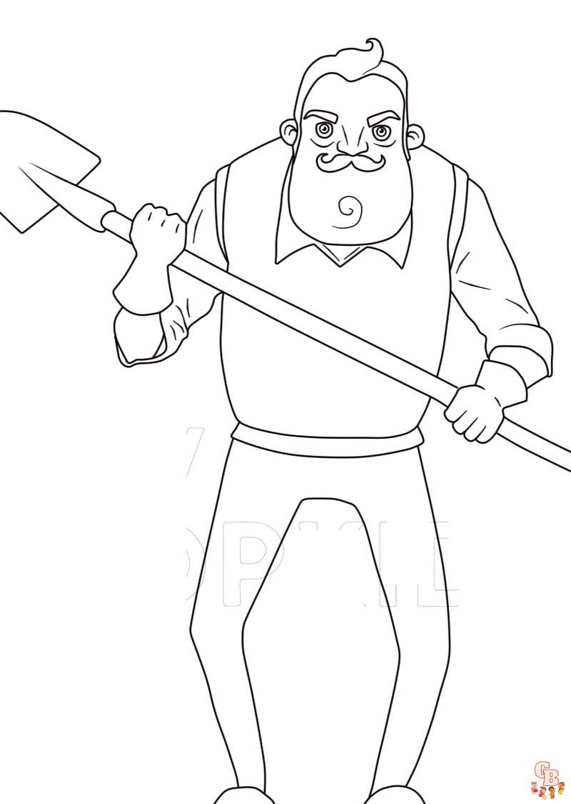 Hello Neighbor Coloring Pages 8