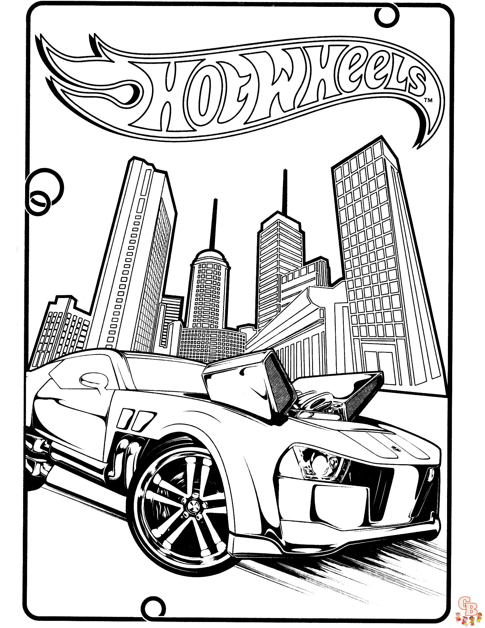 Hot wheels Coloring Pages 1