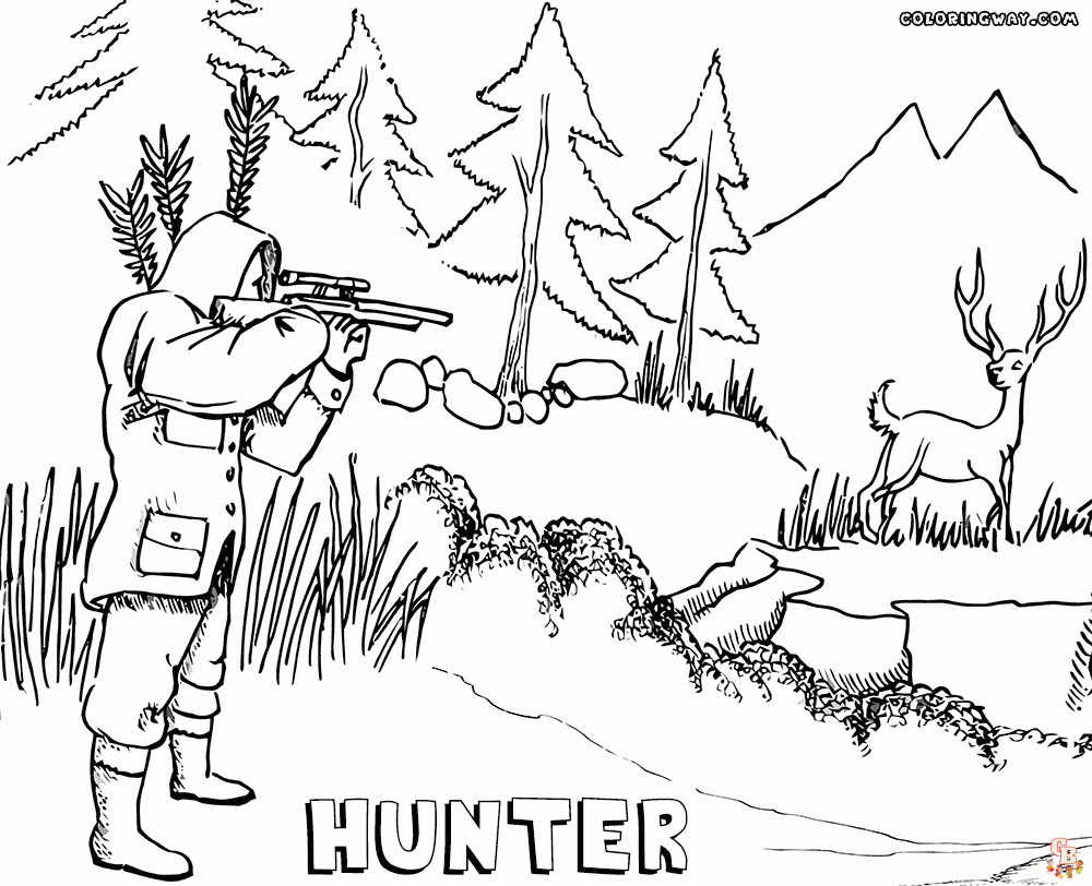 Hunting Coloring Pages 1