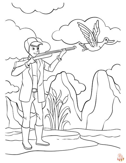 Hunting Coloring Pages 2