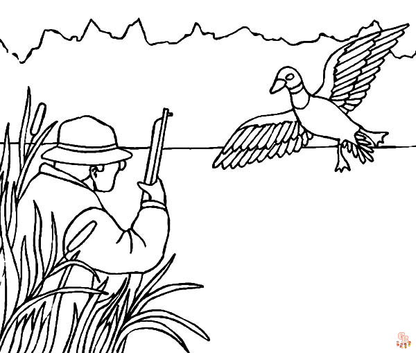 Hunting Coloring Pages 4