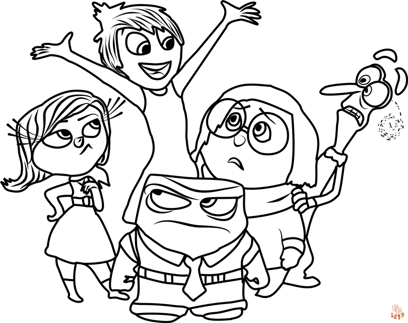 Inside Out Coloring Pages 1