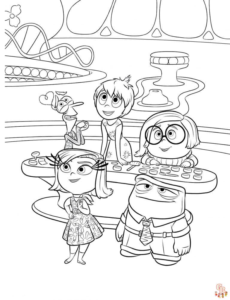 Inside Out Coloring Pages 6