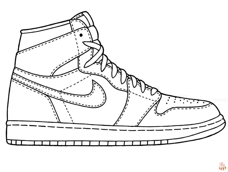 Jordan Shoes Coloring Pages 1